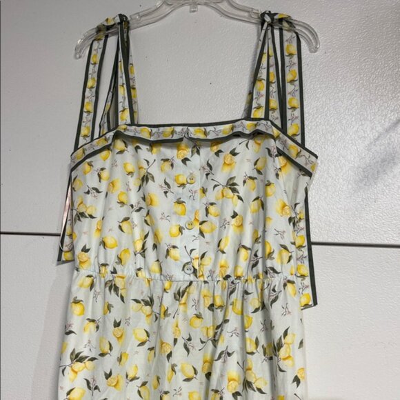 GAL MEETS GLAM LEMON FRUIT MAXI DRESS 8 YELLOW - Picture 3 of 8